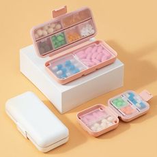 【荷生活】旅用雙層藥品分裝盒 防潮防塵便攜性藥盒-五格