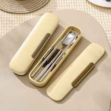 【荷生活】304不鏽鋼環保筷勺組固定式不滑動食品級材質環保筷
