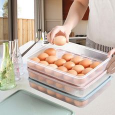 【荷生活】廚房24格雞蛋盒冰箱保鮮收納蛋盒