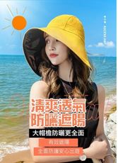 新款夏季沙灘百搭黑膠空頂遮陽帽