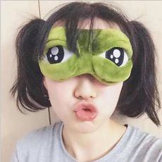 動漫周邊悲傷青蛙睡覺遮光眼罩惡搞交換禮物