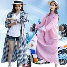 機車夏天全身防紫外線遮陽防曬長版外騎車披肩防曬外套