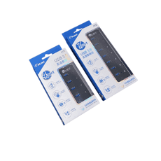 TYPEC集線器HUB 4埠USB3.0一孔一開關-黑色--4埠