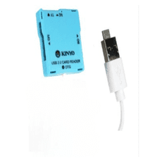 KINYO OTG micro /USB專利插頭多合一讀卡機