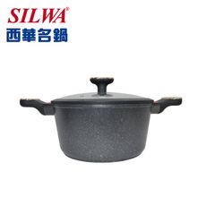 【SILWA 西華】曜黑不沾湯鍋24cm(含蓋)