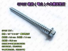 SP007 六角頭鑽尾螺絲 1/4X3-1/2〞電白水泥壁釘（100支 /包）