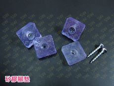 HA007方形透明腳墊(10個入) 止滑腳墊 附螺絲 矽膠墊 桌腳墊 櫃子腳墊 椅子腳墊 桌腳保護墊