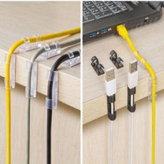 【整卡售 - 透明大號 16入】電線收納 固線器 線材固定 理線器牆面貼 整線器AD005-L16P