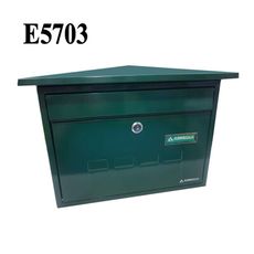 信箱 E5703 烤漆信箱 綠色 上掀式信箱 附二支鑰匙螺絲 外投外取 27.5*41*10cm