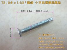 T2 十字自攻螺絲 8# × 1-1/2 〞（100支 /包）