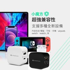 I-DJO20W小魔方 BSMI雙口充電器 Type-C+USB快充頭 20W PD充電頭 支援i