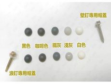 HB006 六角螺絲釘專用帽蓋-浪釘(8mm)（20入售）水泥釘壁釘 烤漆浪釘 螺絲帽蓋