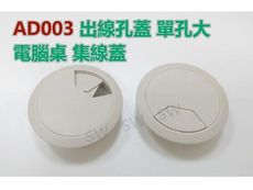 AD003 灰白單孔大 72/60MM 出線孔蓋（4入售）電腦桌 集線蓋 集線器 塑膠圓形出線孔