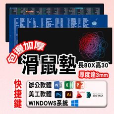 加厚滑鼠墊 快捷鍵辦公/設計軟體 EJ003