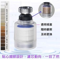 【小型水龍頭+過濾芯】小型過濾式水龍頭淨水器 家用廚房龍頭透明嘴防濺水花灑增壓節水器 KB035-B