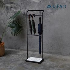 【LiFArt】輕工業風珪藻土雨傘架(黑/白)