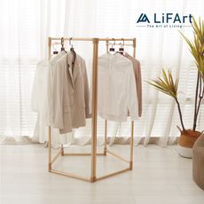 【LiFArt】鋁合金超輕量百變室內掛衣架-5段式加高款