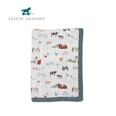 美國Little Unicorn 純棉寶寶毯 農場生活 (紗布毯 嬰兒被)