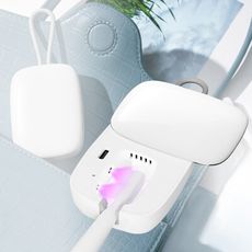 【美康】迷你牙刷風乾消毒器 usb充電式牙刷消毒機 旅行牙刷消毒盒 攜帶式牙刷消毒盒(單人)