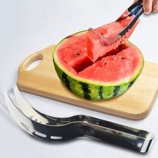 不銹鋼西瓜切片刀 水果分割切片器 西瓜神器 挖取器 水果取肉器 哈蜜瓜取肉刀