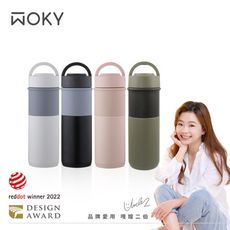 【WOKY 沃廚】JIN真瓷系列-陶瓷環保提手杯500ML(5款任選)