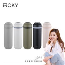 【WOKY 沃廚】JIN真瓷系列-輕量隨行陶瓷保溫瓶400ML-升級版(5色可選)