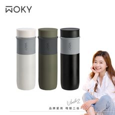【WOKY 沃廚】JIN真瓷系列-極簡輕量陶瓷保溫瓶580ML(3色可選)