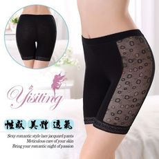 【緁希情趣精品】《Yisiting》舒適莫代爾性感鏤空蕾絲造型褲﹝黑﹞