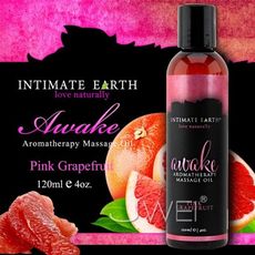 【緁希情趣】美國Intimate-Earth＊Awake 芳香按摩油-粉紅葡萄柚(120ml)