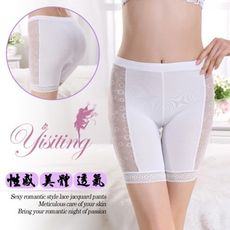 【緁希情趣】《Yisiting》舒適莫代爾性感鏤空蕾絲造型褲﹝白﹞