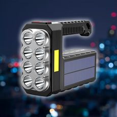 BLADE八燈頭太陽能手電筒 台灣公司貨 手電筒 照明工具 太陽能 白光 四檔模式
