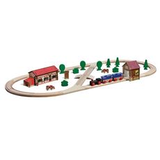 【德國EICHHORN】橢圓形軌道火車遊戲-動物農場組/41 PCS