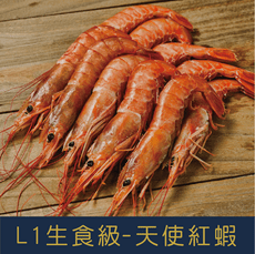 天使紅蝦生食等級L1-2kg±10%(約30隻)