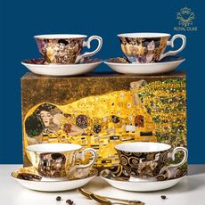 【Royal Duke皇家公爵】克林姆油畫系列-骨瓷咖啡對杯(多款可選 骨瓷 馬克杯 咖啡杯)