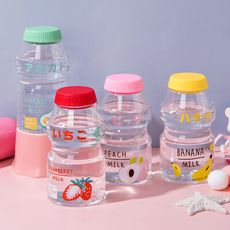 透明養樂多造型創意兒童水果水瓶水壺480ML【AShop】