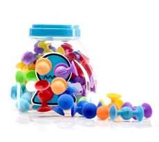 兒童48顆百變黏黏樂矽膠積木玩具吸力球玩具 (適合3-6歲)M2673【Alex Shop】