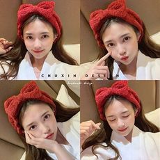 可愛法蘭絨洗臉髮束M0854【AShop】