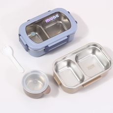 MUAE分格內附湯碗保溫便當盒 (顏色隨機)【AShop】M3701