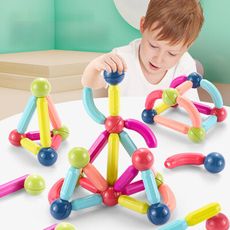 大顆粒磁力棒益智兒童百變拼裝積木棒玩具36套組(送收納盒)【AShop】