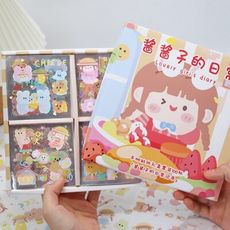 100張DIY裝飾小圖案貼紙套裝可愛卡通少女心貼紙水杯貼紙M2808【Alex Shop】