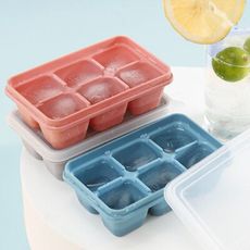 【DB338】6格 製冰盒 帶蓋製冰盒 密封製冰盒 按壓式製冰盒 製冰模具 製冰盒 冰塊盒 盒子 製