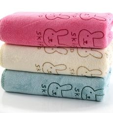 【DF396】兔子浴巾 超細纖維加厚浴巾 吸水浴巾 擦拭巾 吸水巾 方巾 浴巾 毛巾