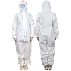 【GC146】SMS防護衣 白色帶帽連體 防護服 實驗室防塵服 防護衣服 一次性工作服 隔離衣
