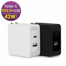 【HA222】急速充電器 PD3012 手機充電器 42W PD3.0+USB 蘋果快充頭 Type