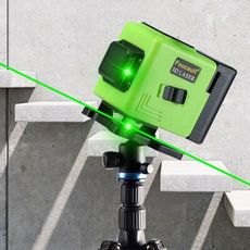 【6676】綠光水平儀 16線 雷射水平儀 水平儀 激光水平儀 超強光源 可打斜線 可戶外用