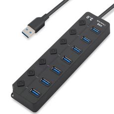 【DD354】USB3.0 HUB 集線器 7口 集線器7埠 帶LED開關 高速集線器 分配器 擴充