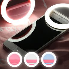 【DTAudio】專屬打光師 手機夾LED美顏自拍圓形閃光燈 美顏補光 直播神器 柔膚 美肌 夜拍