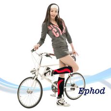氣墊小腿壓力襪-黑紅 【20-30mmHg】