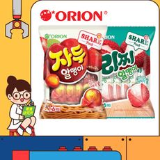 韓國 ORION 好麗友 水果軟糖 216g 荔枝口味 李子口味 仿真獨特果實感軟糖 剝皮造型軟糖