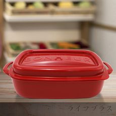 日本製鑄鐵鍋造型可微波保鮮盒-方形-500ml